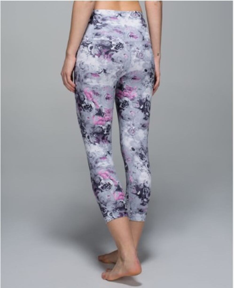 Lululemon Wunder Under Crop Moody Mirage White Deep Navy 6